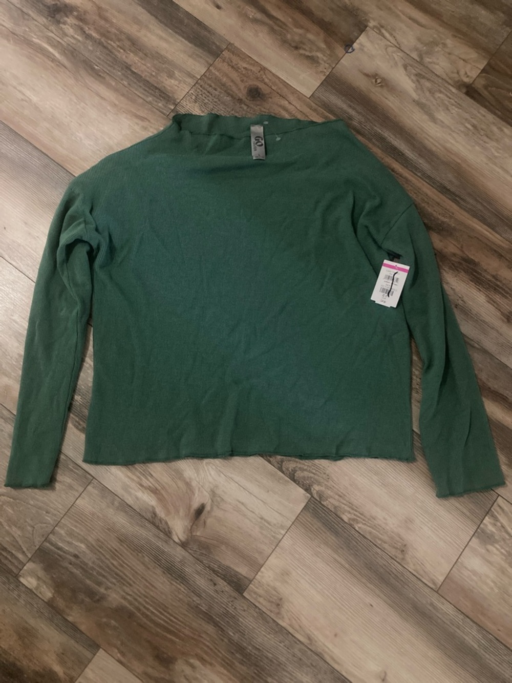 Go Couture Green Longsleeve Shirt Women’s Size L NWT